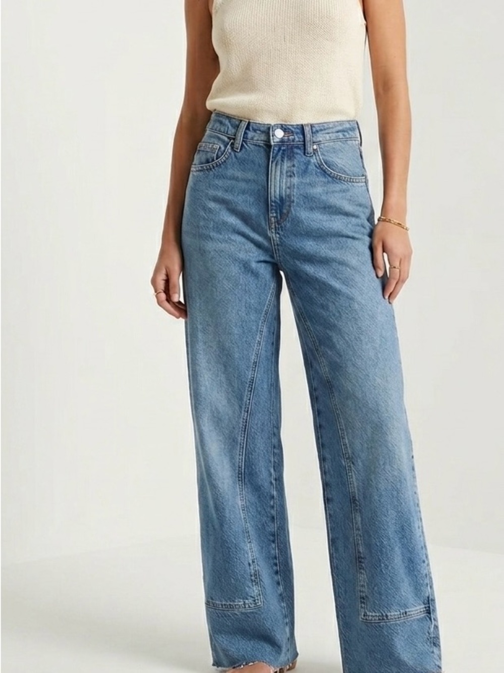 Free People We The Free Risk Taker Jeans 28 Mantra Seam Detail Utility Chic